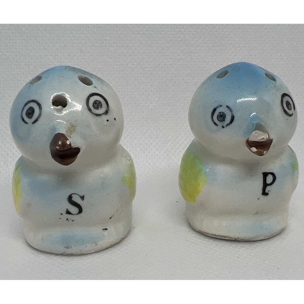 Baby Bluebird Salt Pepper Shakers Made In Japan Sweet Vintage